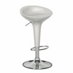 DISCO Σκαμπό BAR, Βάση Χρώμιο, ABS Silver, Ύψος Ρυθμιζόμενο, Περιστρεφόμενο - Image 2