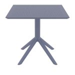 SKY DARK GREY 80X80X74εκ. ΤΡΑΠΕΖΙ ΠΟΛ/ΝΙΟΥ