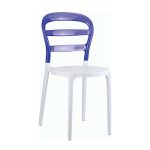 BIBI WHITE/VIOLET TRANSP.(Σ4)ΚΑΡΕΚΛΑ 42X50X85εκ.