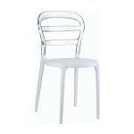 BIBI WHITE/CLEAR TRANSP. ΚΑΡΕΚΛΑ 42X50X85εκ.