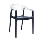 CARMEN BLACK/CLEAR ΠΟΛΥΘΡΟΝΑ 49X53X79εκ.