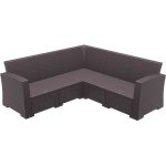 MONACO BROWN ΓΩΝΙΑ ΠΟΛ/ΝΙΟΥ 207Χ207Χ79εκ.