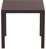 ARES ΤΡΑΠΕΖΙ 80Χ80Χ75εκ. BROWN ΠΟΛ/ΝΙΟΥ - Image 2