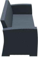 MONACO DARK GREY 3ΘΕΣΙΟΣ ΚΑΝΑΠΕΣ ΠΟΛ/ΝΙΟΥ 198X79X79εκ. - Image 2