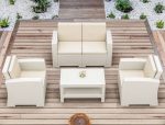 MONACO WHITE 2ΘΕΣ.ΚΑΝΑΠΕΣ ΜΕ ΜΑΞ. ΠΟΛ/ΝΙΟΥ 140Χ79Χ79εκ. - Image 2