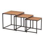 ALBA SET 3 ΤΜΧ ΤΡΑΠΕΖΑΚΙΑ OAK GRAIN 45Χ45Χ45-40Χ40Χ40-35Χ35Χ35εκ. - Image 2