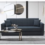 ROVER GREY ΥΦΑΣΜΑ 3ΘΕΣΙΟΣ ΚΑΝΑΠΕΣ/ΚΡΕΒΑΤΙ ΜΕ ΑΠΟΘ.ΧΩΡΟ 210X80X75εκ.