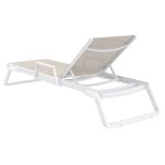 TROPIC ΞΑΠΛΩΣΤΡΑ ΜΕ ΜΠΡΑΤΣΑ WHITE/TAUPE ΑΛΟΥΜ-ΠΟΛ/ΝΙΟΥ 210X72X31εκ. - Image 3