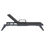 TROPIC ΞΑΠΛΩΣΤΡΑ ΜΕ ΜΠΡΑΤΣΑ DARK GREY/BLACK ΑΛΟΥΜ-ΠΟΛ/ΝΙΟΥ 210X72X31εκ. - Image 2