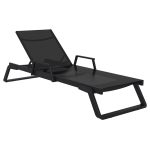 TROPIC ΞΑΠΛΩΣΤΡΑ ΜΕ ΜΠΡΑΤΣΑ BLACK/BLACK ΑΛΟΥΜ-ΠΟΛ/ΝΙΟΥ 210X72X31εκ.