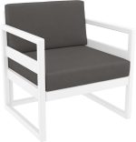 MYKONOS ΜΑΞΙΛΑΡΙ ΠΛΑΤΗΣ DARK GREY 65Χ35Χ16/9εκ.