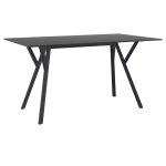 MAX ΤΡΑΠΕΖΙ 140X80Χ74εκ. BLACK LAMINATE 12mm