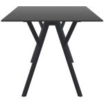 MAX ΤΡΑΠΕΖΙ 180X90Χ74εκ. BLACK LAMINATE 12mm - Image 3