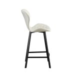 MARTIN OFF WHITE ΥΦΑΣΜΑ(Σ2)66εκ. ΣΚΑΜΠΟ ΜΕΤΑΛΛΙΚΟ 45X49X66-98εκ. - Image 2