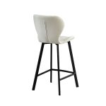 MARTIN OFF WHITE ΥΦΑΣΜΑ(Σ2)66εκ. ΣΚΑΜΠΟ ΜΕΤΑΛΛΙΚΟ 45X49X66-98εκ. - Image 3