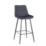 ALESIA BLACK ΥΦΑΣΜΑ 73εκ. ΣΚΑΜΠΟ ΜΕΤΑΛΛΙΚΟ 50X51X73-104εκ.