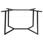 BISTRO ΜΕΣΑΙΟΥ ΥΨΟΥΣ 110X60X93εκ. ΒΑΣΗ ΜΕΤΑΛΛΙΚΗ ΜΕ ΡΕΓ/ΡΟΥΣ ΜΑΥΡΗ