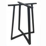 BISTRO ΜΕΣΑΙΟΥ ΥΨΟΥΣ 60X60X93εκ. ΒΑΣΗ ΜΕΤΑΛΛΙΚΗ ΜΕ ΡΕΓ/ΡΟΥΣ ΜΑΥΡΗ