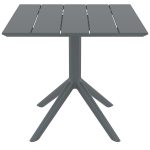 PARIS DARK GREY 80X80X74εκ. ΤΡΑΠΕΖΙ ΠΟΛ/ΝΙΟΥ