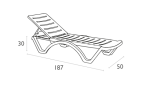 AQUA ΛΕΥΚΗ ΞΑΠΛΩΣΤΡΑ 64Χ187Χ30εκ. - Image 3
