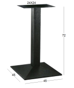LIMA 45X45X72εκ.(Π/Ρ)ΒΑΣΗ ΜΕΤΑΛΛΙΚΗ ΜΕ ΡΕΓ/ΡΟΥΣ ΜΑΥΡΗ - Image 2
