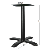 ASTOR 4ΝΥΧΗ 61Χ61Χ71εκ.(Π/Ρ)ΒΑΣΗ ΜΑΝΤΕΜΙ ΜΕ ΡΕΓ/ΡΟΥΣ ΜΑΥΡΗ - Image 2