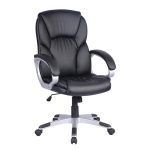 A9110 ΜΑΥΡO PU ΠΟΛΥΘΡΟΝΑ ΓΡΑΦΕΙΟΥ 65.5X69X46-108/56-118εκ.