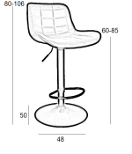 BAR94 GREY PU(Σ2)ΣKAMΠO ΜΕ ΑΜΟΡΤΙΣΕΡ 48Χ50Χ106εκ. - Image 2