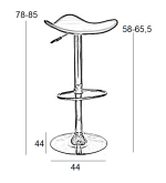 BAR5 ΜΑΥΡΟ PVC(Σ2)ΣΚΑΜΠΟ ΜΕ ΑΜΟΡΤΙΣΕΡ 44Χ44Χ85εκ. - Image 2