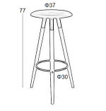 LOFT ΣΚΑΜΠΟ ΜΑΥΡΟ ΧΩΡΙΣ ΠΛΑΤΗ 77XΦ37εκ. - Image 2