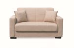ROVER LIGHT BROWN ΥΦΑΣΜΑ 2ΘΕΣΙΟΣ ΚΑΝΑΠΕΣ/ΚΡΕΒΑΤΙ ΜΕ ΑΠΟΘ.ΧΩΡΟ 150Χ80Χ75εκ. - Image 2