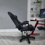 A6060 ΜΑΥΡΟ ΠΟΛΥΘΡΟΝΑ GAMING/ΜΕ ΥΠΟΠΟΔΙΟ 64X62X113-121εκ. - Image 3