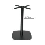 FLAT-S 50Χ50Χ72εκ.(Σ)ΒΑΣΗ ΜΕΤΑΛΛΙΚΗ 16kg ΜΑΥΡΗ