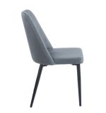 OLIVIA GREY VELVET ΥΦΑΣΜΑ ΚΑΡΕΚΛΑ ΜΕΤΑΛΛΙΚΗ 46(59)X58X85εκ. - Image 3