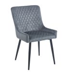 VANESA GREY VELVET ΥΦΑΣΜΑ ΚΑΡΕΚΛΑ ΜΕΤΑΛΛΙΚΗ 46X62X51-86εκ.