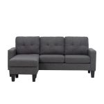 LIANA S DARK GREY ΥΦΑΣΜΑ ΓΩΝΙΑ 185Χ126X84εκ. - Image 2