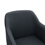 Πολυθρόνα Safira pakoworld PU ύφασμα μαύρο-φυσικό 57x58x84εκ - Image 5