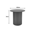 Βοηθητικό τραπέζι Dovel pakoworld mdf σε μαύρη απόχρωση Φ50x45εκ - Image 5