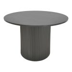 Τραπέζι Karulo pakoworld mdf σε μαύρη απόχρωση Φ120x76εκ