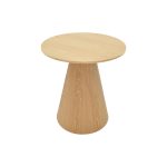 Βοηθητικό τραπέζι Donda pakoworld mdf-μέταλλο sonoma Φ45x50εκ - Image 2