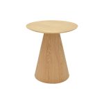 Βοηθητικό τραπέζι Donda pakoworld mdf-μέταλλο sonoma Φ45x50εκ