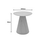 Βοηθητικό τραπέζι Donda pakoworld mdf-μέταλλο sonoma Φ45x50εκ - Image 4