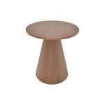 Βοηθητικό τραπέζι Donda pakoworld mdf-μέταλλο καρυδί Φ45x50εκ - Image 2