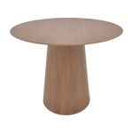 Tραπέζι Donda pakoworld mdf-μέταλλο καρυδί Φ100x76εκ