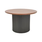 Tραπέζια σαλονιού Dovel pakoworld mdf σετ 2τεμ. καρυδι-μαύρο - Image 2