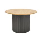Tραπέζια σαλονιού Dovel pakoworld mdf σετ 2τεμ. sonoma-μαύρο - Image 2