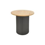 Tραπέζια σαλονιού Dovel pakoworld mdf σετ 2τεμ. sonoma-μαύρο - Image 3