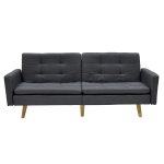 Καναπές-κρεβάτι Flexible pakoworld σε ανθρακί ύφασμα 198x87x76εκ - Image 3