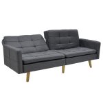 Καναπές-κρεβάτι Flexible pakoworld σε ανθρακί ύφασμα 198x87x76εκ - Image 5