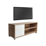 Έπιπλο τηλεόρασης Ellon pakoworld μελαμίνης sonoma-λευκό 120x40x41εκ. - Image 2